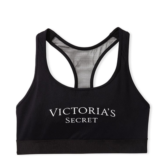 Victoria's Secret Player Sports Bra Black w Graphic XL NEW - Picture 1 of 4